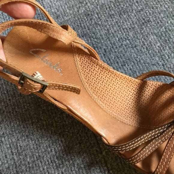 Clarks leather strap wedge sandals women’s size 6.5 - Picture 9 of 9